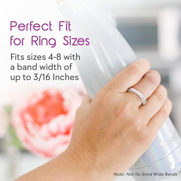 Silicone Ring Protector Pack of 3 Fits Sizes 4-8 Protects Engagement and Wedding - Picture 4 of 7